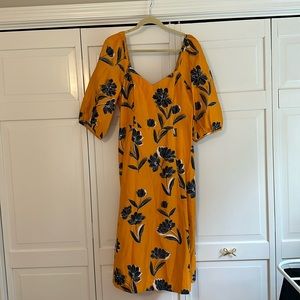 Draper James yellow midi dress